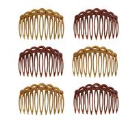 YIBOZI Peine para el cabello, paquete de 6 piezas/peines laterales franceses de resina para mujer, accesorios de peinado para el cabello, peine de separación lateral