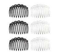 YIBOZI Peine para el cabello, paquete de 6 piezas/peines laterales franceses de resina para mujer, accesorios de peinado para el cabello, peine de separación lateral