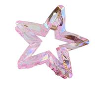 YIBOZI Pinza para el pelo de cristal de color caramelo, deslumbrante, ahuecada, puntiaguda, con estrella, elegante, pasadores acrílicos para mujer