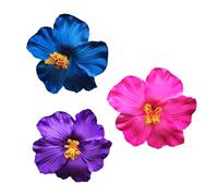 YIBOZI Plumeria - Horquilla para el pelo, paquete de 3 unidades, diseño de flores, antideslizante, para fiestas, bodas