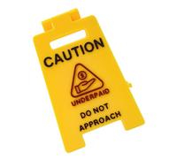 YIBOZI Señal de advertencia en miniatura, señal de precaución de alta visibilidad, señal de advertencia en miniatura para escritorios de oficina, decoración de lugar de trabajo, patrón transparente