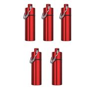 YIBOZI Soporte para pastillas, estuche de aluminio impermeable, llavero de almacenamiento, caja pequeña impermeable para senderismo, camping, uso