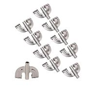 Yibuy 10 garras de bombo plateadas de 2.2 x 1.7 pulgadas para reparación de instrumentos