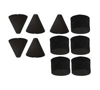 Yibuy 10 piezas de tambor electrónico Piezo Trigger Foam Cone & Cylinder Pad Reemplazo Negro