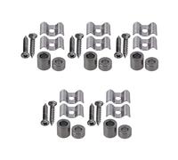 Yibuy 10 retenedores de guía de árbol de aleación de zinc, acabado cromado con tornillo cromado