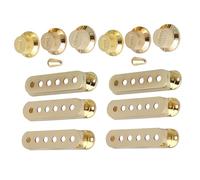 Yibuy 14 piezas de 6 agujeros de bobina única para guitarra de 48/50/52 mm, color dorado