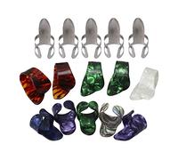 Yibuy 15 púas de guitarra con púa para el pulgar, púas de uñas, piezas de guitarra