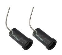 Yibuy 2 mini tambor de percusión de sonido de tubo de trueno de simulación, color negro, 40 x 85 mm