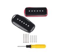 Yibuy 2 pastillas de bobina única y tornillos para accesorios de guitarra eléctrica, 8,5 x 3,4 x 1,6 cm