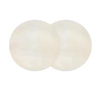 Yibuy 2 piezas de repuesto de cabeza de tambores africanos redondos planos naturales de 10 pulgadas, 350 x 350 x 1 mm