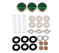Yibuy 24 llaves de válvula de drenaje de corcho para válvula de trompeta para kit B-Flat de tres tonos, verde y dorado