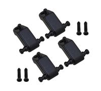 Yibuy 4 guías de rodillo para guitarra eléctrica negra con tornillo de 1,1 x 0,5 x 0,3 cm (largo x ancho x alto)