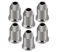 Yibuy 6 casquillos cromados para montaje de cuerdas de guitarra