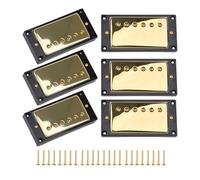 Yibuy 6 pastillas doradas de doble bobina para reparación de guitarra eléctrica de 8,2 x 3,7 cm