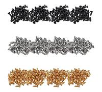 Yibuy 600 piezas de tornillos para golpeador de guitarra eléctrica, bajo, cromado, negro, dorado, 6 x 12 mm
