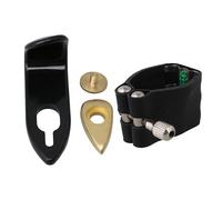 Yibuy Cierre de ligadura para boquilla para saxofón tenor con soporte de gancho para el pulgar