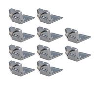 Yibuy Cordal de aleación de zinc para banjo de 5 cuerdas, placa cromada de 36 x 71 x 35 mm, paquete de 10