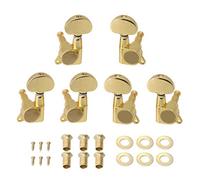 Yibuy Golden 3+3 Clavijas de guitarra acústica afinadores botón semicircular