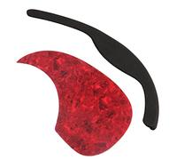 Yibuy Golpeador autoadhesivo rojo para guitarra clásica Folk Pop con reposabrazos, 179 x 98 mm