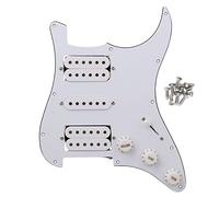 Yibuy Golpeador de placa precableado blanco para piezas de repuesto de guitarra eléctrica