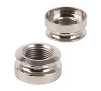 Yibuy Juego de 2 botones de metal para correa de guitarra para amantes de la música, 1,6 x 0,8 cm, color plateado