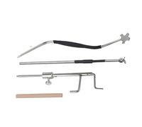 Yibuy Juego de 4 columnas de postes de sonido de madera, ajustador y medidor para herramientas de reparación de violín