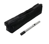 Yibuy Repuesto de junta de cabeza de flauta Woodwind con estuche de almacenamiento de flauta negra para flauta