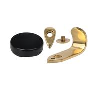 Yibuy Sax - Soporte de plástico para pulgar (17 mm, identificación y gancho), color negro y dorado