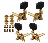 Yibuy UKULELE/4 Guitarra de cuerda 2R2L Sarga Tuning Peg Machine Head Tuners Golden