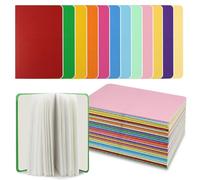 Yicaam 24 cuadernos de papel liso A6, pequeños cuadernos de bolsillo en blanco, bloc de notas para estudiantes, mini bloc de notas, 24 páginas cada uno, ideal para escribir, dibujar y dibujar