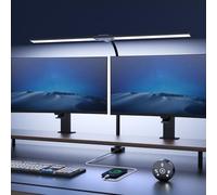 YICAIZI Lampara de Escritorio de LED 24W con Control Remoto - 1500LM 80CM Flexo LED Escritorio con Pinza Luz Leer Puerto de carga USB para Estudiar, Oficina, Negro