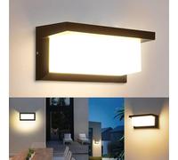 YICALE 18W Aplique Pared Exterior, Lampara Exterior Pared 3000K Luz Cálida,Impermeable IP65 Apliques LED Aluminio para Jardín, Terraza, Patio, Villa, Pasillo