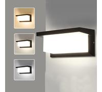 YICALE Aplique Pared Exterior,18W Aplique LED Exterior IP65 Impermeable,Moderna Luz de Aluminio 3000K 4000K 6500K Lampara Interior Pared para Terraza,Jardin,Pasillo,Garajes,Salón,Dormitorios,Pavimento