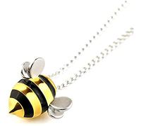 Yicare Cadena de clavícula de abeja de regalo de San Valentín, collar de plata con personalidad única, lindo para mujeres y hombres, joyería pensativa y significativa, adecuado para cualquier ocasión