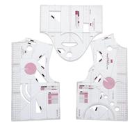 YICBOR Regla de diseño de moda 1:1 para mujer, blusa, diseño de tela, escuela, estudiantes, técnicas, ropa, dibujo, templete, prototipo, regla de costura