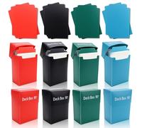 YICH 8 x Deck Box Deckboxen für MTG, 95x72x47mm Kartenbox für 80+ Karten Flip-Top Sammelkarten Box Kunststoff Sammelkarten Aufbewahrungsbox