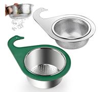 Yichalodge 2 Canastas de Fregadero de Cocina de Acero Inoxidable, Cesta de Filtro para Grifo, Ideal para Filtrar y Limpiar Residuos de Cocina, Verduras y Frutas