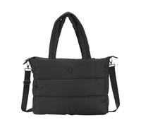 YICHFO Bolsa acolchada para mujer, bolsa de hombro ligera con compartimento para laptop, bolsa de transporte acolchada grande para viajes, trabajo, Negro -, Large