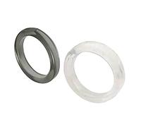 Yichtllk 2X Anillo de Resina Acrílica Color Moda Y2K Estilo Accesorio Joyería Fans Regalo DIY Adornos Simple, Negro Transparente Más Blanco Manchado