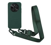 Yichxu Handyband Hülle für Xiaomi Redmi 14C 4G mit Band, TPU Silikon Handyhülle mit Kordel Lanyard, Schutzhülle mit Kette Stoßfest Nylon Schultergurt Necklace Handy Hülle für Redmi 14C, Grün