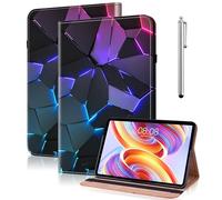 YiChZhe Funda para iPad A16 11ª generación 2025/iPad 10.9 pulgadas 2022 con soporte para bolígrafo, piel sintética iPad 11 funda con auto dormir/vigilia, soporte para tablet Case 2025 azul grieta