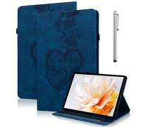 YiChZhe Funda para Samsung Galaxy Tab S6 Lite de 10,4 pulgadas 2024/2022/2020, piel sintética con lápiz capacitivo y tarjetero, compatible con SM-P620N/P625N/P610N/P613N/P615N, azul