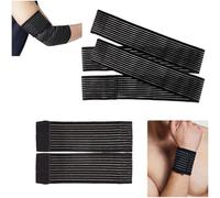 Yicoovey Juego de protección deportiva, 2 muñequeras + 2 coderas, muñeca de 40 cm / codo de 90 cm, soporte de compresión de 7,5 cm, soporte para articulaciones y prevención de lesiones