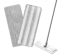 Yicotira Almohadillas de repuesto compatibles con JOYMOOP Flat Mop o juego de cubo de fregona, almohadillas planas de microfibra para todas las fregonas planas de 13 x 4.9 pulgadas, repuesto de