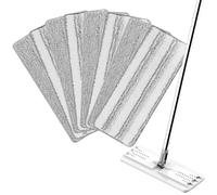 Yicotira Paquete de 4 + 4 almohadillas de repuesto compatibles con el juego de fregona plana o cubo de fregona JOYMOOP - Almohadillas planas de microfibra para todas las fregonas planas de 13 x 4.9