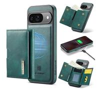 Yidai-Silu Funda para Google Pixel 9 2-IN-1 desmontable funda de teléfono móvil magnética funda de piel sintética funda de piel sintética con carga inalámbrica tarjetero RFID funda plegable para