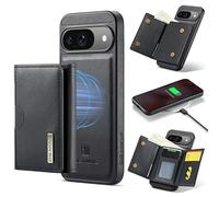 Yidai-Silu Funda para Google Pixel 9 Pro 2-IN-1 desmontable funda de teléfono móvil magnética funda de piel sintética funda de piel sintética inalámbrica con tarjetero RFID funda plegable para Google