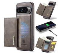 Yidai-Silu Funda para Google Pixel 9 Pro XL 2-IN-1 desmontable funda de teléfono móvil magnética funda de piel sintética funda de piel sintética inalámbrica con tarjetero RFID funda plegable para