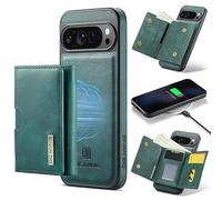 Yidai-Silu Funda para Google Pixel 9 Pro XL 2-IN-1 desmontable funda de teléfono móvil magnética funda de piel sintética funda de piel sintética inalámbrica con tarjetero RFID funda plegable para