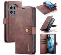 Yidai-Silu OnePlus 13 Handy Hülle 【abnehmbar, Mutil-Funktion Magnetverschluss】 Wallet Case Tasche PU Leder Etui Flip Cover Geldbörse für OnePlus 13 - Rot